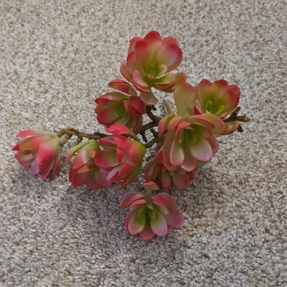 Ashland Pink and Green Faux Floral Accent